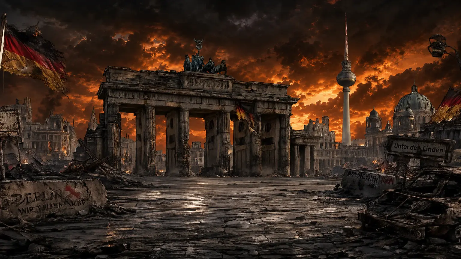 Brandenburg Burn stage in Germany